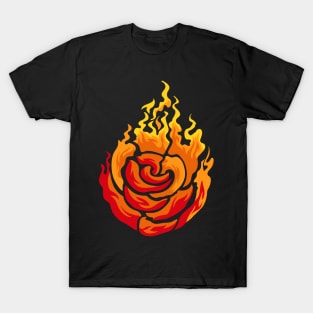 Flame Rose Fire Flower T-Shirt